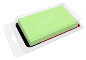 Clamshell closed with insert